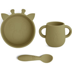 Nuuroo Ebba Βρεφικό Σετ Φαγητού Σιλικόνης Olive Green 3τμχ