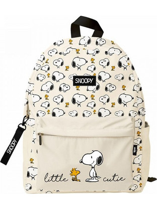 Grupo Erik Snoopy Lazy Days Σχολική Τσάντα Πλάτης Δημοτικού Μπεζ MARE0278
