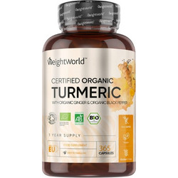 WeightWorld Organic Turmeric Ginger & Black Pepper 365 Κάψουλες