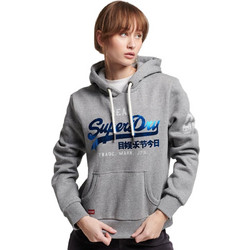 Superdry Γυναικείο Αθλητικό Φούτερ με Κουκούλα Ανθρακί W2011881A-9QW