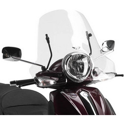 Givi 106A Ζελατίνα Μηχανής για Piaggio Beverly 500 '03-'07 / Beverly Tourer '08-'10 320x615mm GIVPIAZEL07