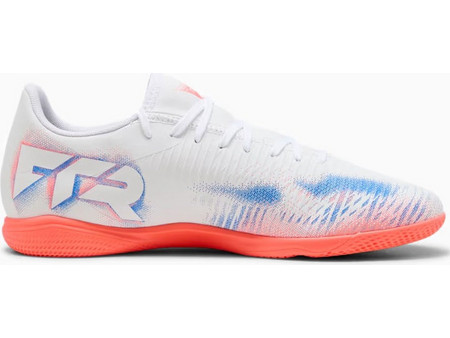 Puma Future 8 Play IT 108606-01 Ποδοσφαιρικά Παπούτσια με Σχάρα Λευκά Πορτοκαλί