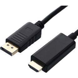 Powertech Καλώδιο DisplayPort 1.2 to HDMI Male 1.5m Black CAB-DP070