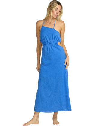 Billabong True Midi Καλοκαιρινό Βραδινό Φόρεμα Μπλε 24B132517-TRB