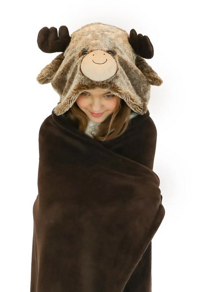 Cozy Noxxiez Παιδική Κουβέρτα Fleece Fawn 100x130 Καφέ