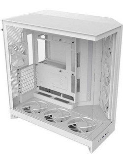 NZXT H9 Flow RGB+ White Gaming Midi Tower Κουτί Υπολογιστή με Πλαϊνό Παράθυρο