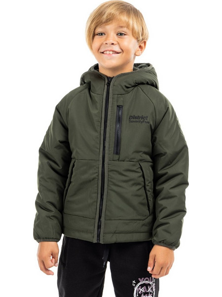 District75 Παιδικό Μπουφάν Χειμωνιάτικο Softshell Αντιανεμικό Χακί 224KBJA-278-0X6