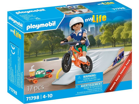 Playmobil My Life Αγόρι με Skateboard & Ποδήλατο για 4-10 Ετών 71798