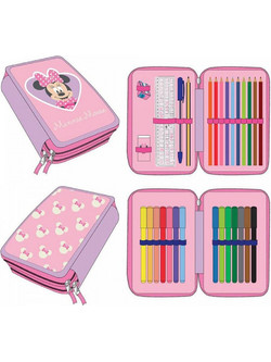 Cerda Minnie Mouse Κασετίνα Γεμάτη με 2 Θήκες Ροζ 2700001705