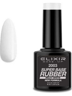 Elixir 2003 Super Milky White Rubber Base Ημιμόνιμο Βερνίκι Νυχιών 8ml