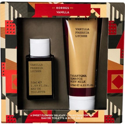 Korres Vanilla Freesia Lychee Eau de Toilette 50ml + Body Milk 125ml