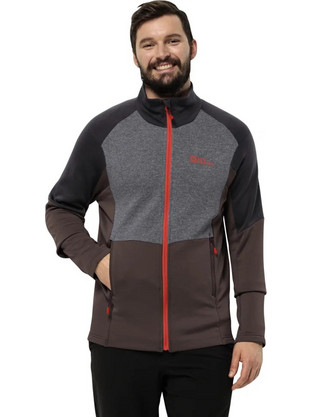 Jack Wolfskin Ανδρικό Μπουφάν Χειμωνιάτικο Puffer Ανθρακί 1711301-2365