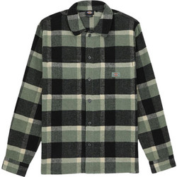 Dickies Ανδρικό Πουκάμισο Βαμβακερό Καρό Μακρυμάνικο Κανονική Γραμμή Χακί DK0A4XZZ-L19