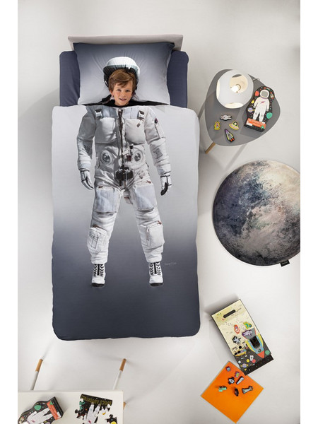 Saint Clair Space Σετ Παιδική Παπλωματοθήκη Μονή Microfiber 160x240 Γκρι