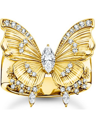 Thomas Sabo Γυναικείο Δαχτυλίδι Xρυσό με Ζιργκόν TR2495-414-14