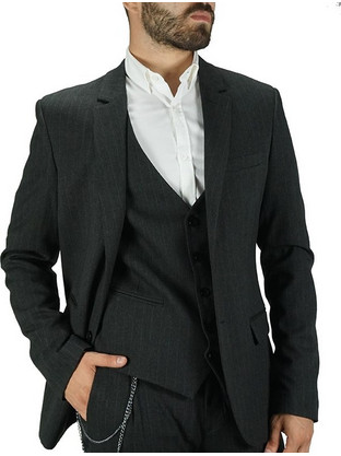 Vittorio Artist Palermo Χειμερινό Ανδρικό Blazer Υφασμάτινο με Στενή Εφαρμογή Ανθρακί 002-02310