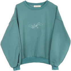 24colours Γυναικείο Φούτερ Oversized Βεραμάν 50799A