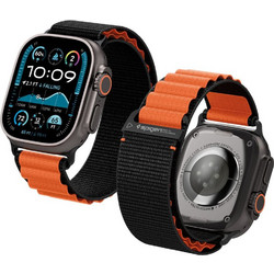 Spigen WBF1 Λουράκι Υφασμάτινο Black / Orange (Apple Watch 44 / 45 / 46 / 49mm)