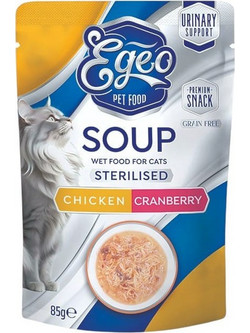 Egeo Pet Food Soup Sterilised with Chicken & Granberry 85gr