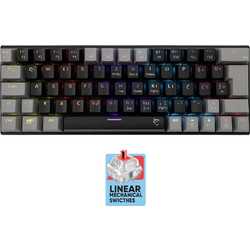 White Shark Wakizashi 2 Μηχανικό Gaming Πληκτρολόγιο 60% με Custom Red Διακόπτες RGB Black Grey