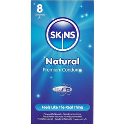 Skins Natural Προφυλακτικά Λεπτά με Λιπαντικό 8τμχ