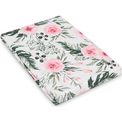 Sensillo Roses Πάνα Αγκαλιάς από Μουσελίνα Λευκή Ροζ 120x120cm 09921