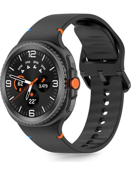 Tech-Protect Silicone Λουράκι Σιλικόνης Black (Samsung Galaxy Watch 8 / 8 Classic)