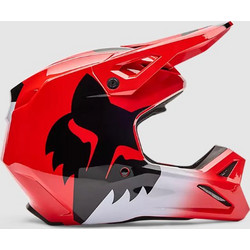 Fox Racing V1 Shield Red Κράνος Μηχανής Motocross