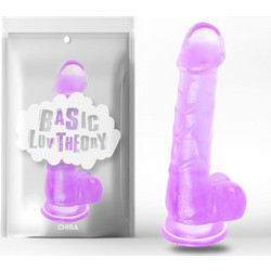 Chisa Novelties Real Passion Ρεαλιστικό Dildo με Βεντούζα & Όρχεις 19.8cm Μωβ