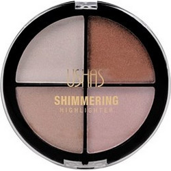 Ushas Cosmetics Ανοιχτά Γήινα Χρώματα Highlighter Palette 18.4gr