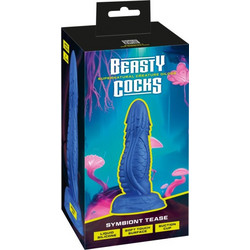 Beasty Cocks Symbiont Tease Dildo με Βεντούζα 19.8cm Μπλε