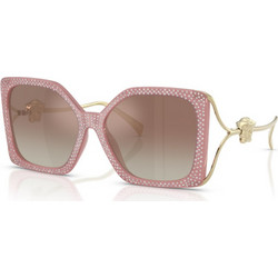 Versace VE4502U 5535B8 Γυναικεία Γυαλιά Ηλίου Τετράγωνα Ροζ Χρυσό με Καφέ Φακό