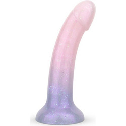EasyToys Glitter Ombre Mermaid Dildo με Βεντούζα 19cm Μωβ Ροζ