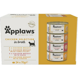 Applaws Multipack Chicken Selection in Broth 24x70gr