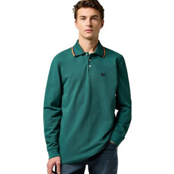Wrangler Ανδρική Μπλούζα Polo Μακρυμάνικη Πράσινη 112371507