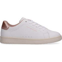 Tommy Hilfiger Παιδικά Sneakers Λευκά Ροζ Χρυσά T3A9-33976-1355A763-540D