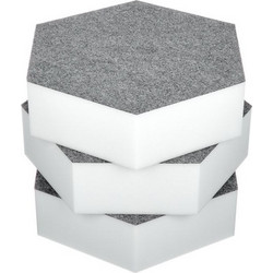 t.akustik Hexagon Melamine Ηχοαπορροφητικά Πάνελ 29x29x7.5cm 3τμχ Απαλό Γκρι