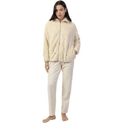 Admas Γυναικεία Ρόμπα Χειμωνιάτικη Fleece Μπεζ 67305
