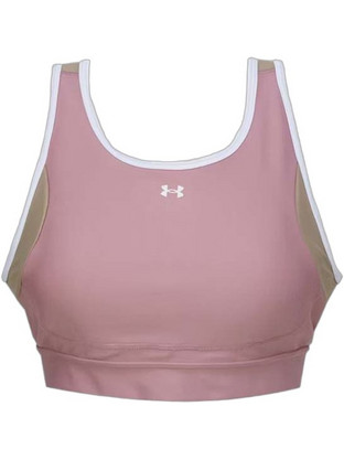 Under Armour Crossback Mid Αθλητικό Μπουστάκι με Μέτρια Στήριξη & Αφαιρούμενη Ενίσχυση Ροζ 6005838-673-1