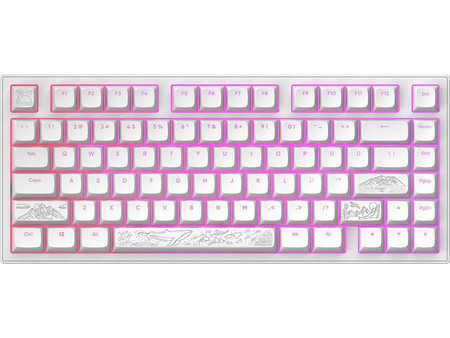Dark Project ALU81A Terra Nova Ασύρματο Μηχανικό Gaming Πληκτρολόγιο TenKeyLess με G3ms Moonstone Διακόπτες RGB Pink