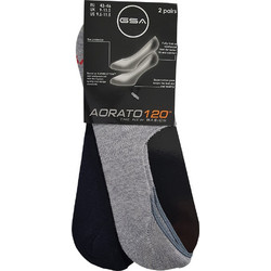 GSA Ανδρικές Κάλτσες Σοσόνια Μαύρες Γκρι 2Pack 8116072-03