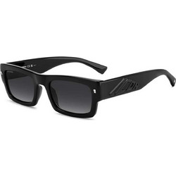 Dsquared2 D20027S 8079O Ανδρικά Γυαλιά Ηλίου Τετράγωνα Κοκάλινα Μαύρα με Μαύρο Φακό