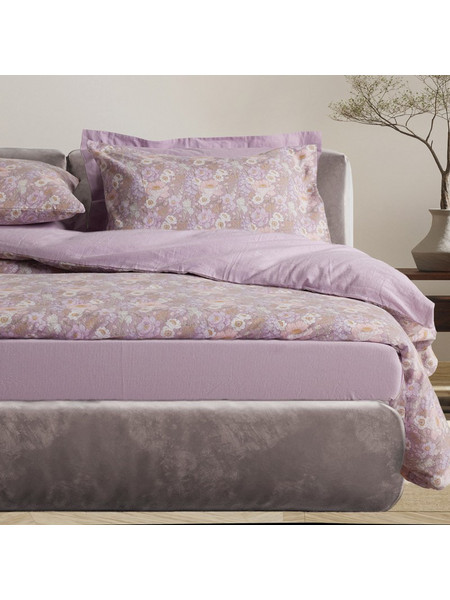 Das Home Σετ Σεντόνια Μονά Φανελένια 170x260 Happy Flannel 9682 Lilac Grey