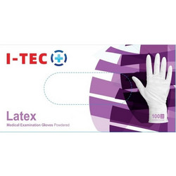 I-Tec Εξεταστικά Γάντια Λάτεξ με Πούδρα Λευκά 100τμχ