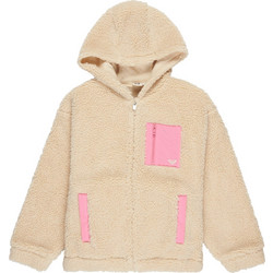Roxy Παιδική Ζακέτα Fleece με Κουκούλα και Φερμουάρ Μπεζ ERGJK03138-TEC0