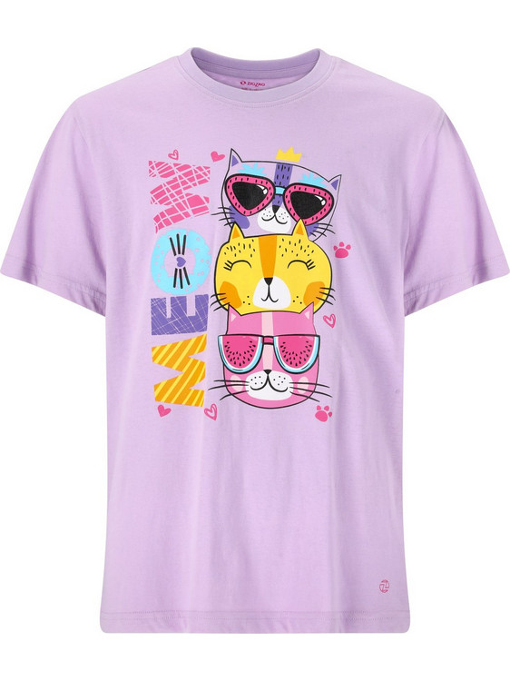 Zig-Zag Παιδικό T-Shirt Κοντομάνικο Λιλά 4057