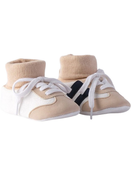 iDo Βρεφικά Slip Ons Αγκαλιάς Μπεζ Navy Μπλε4F908-0164