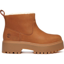 Timberland Γυναικεία Μποτάκια Suede Ταμπά με Χοντρό Χαμηλό Τακούνι και Γούνα TB0A283GEM7