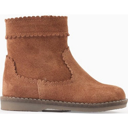 Zippy Παιδικά Μποτάκια Καφέ Suede με Φερμουάρ 31075128005