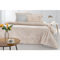 Guy Laroche Σετ Σεντόνια Μονά Φανελένια 170x265 Beaver Almond